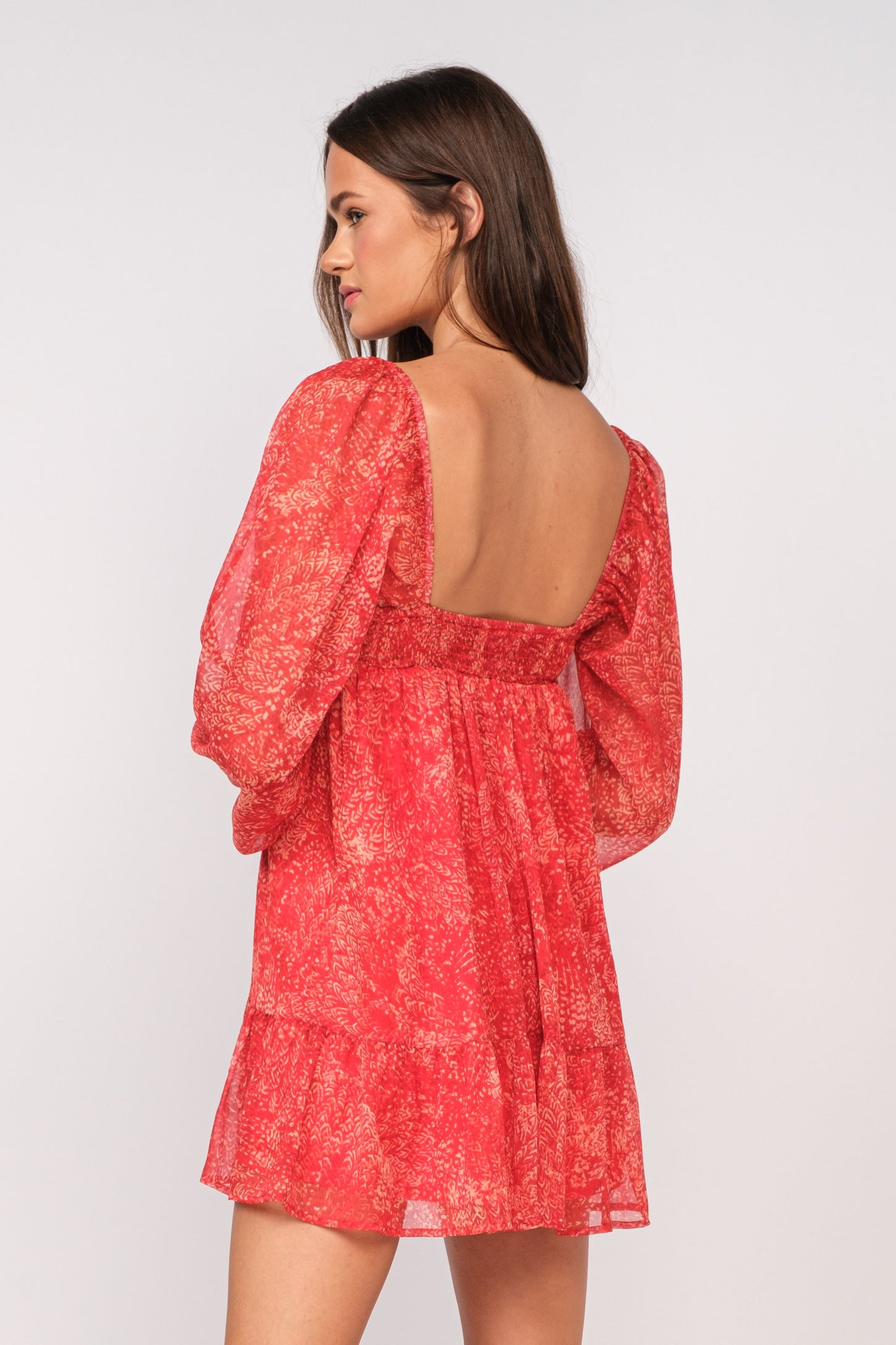 Blood Orange Printed Mini Dress Blood Orange Printed Mini Dress