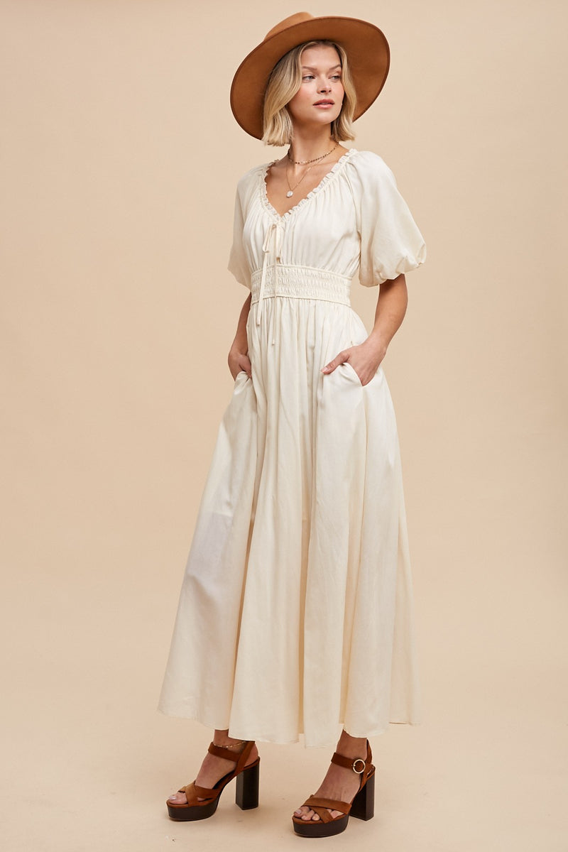 Annie Bloom Puff Sleeve Maxi Dress main image 0