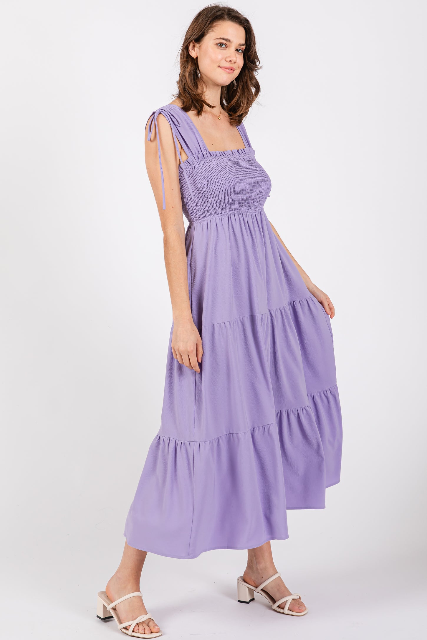 purple drawstring dress Light Purple Dress - Cutout Mini Dress - Drawstring Tie Dress